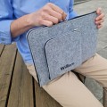 personalized felt laptop sleeve MacBook case name embroidery mac cover black zipper mac air 15