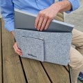 personalizowane etui na laptopa z kieszonką pokrowiec z filcu na MacBooka filcowy cover haft komputerowy mac neo