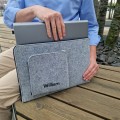 personalized felt laptop sleeve MacBook case name embroidery mac cover black zipper 13 inch