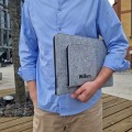 personalizowane etui na laptopa z kieszonką pokrowiec z filcu na MacBooka filcowy cover haft komputerowy