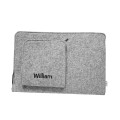 personalized felt laptop sleeve MacBook case name embroidery mac cover black zipper