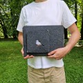 etui z filcu na laptopa filcowy pokrowiec macbook haft komputerowy raniuszek