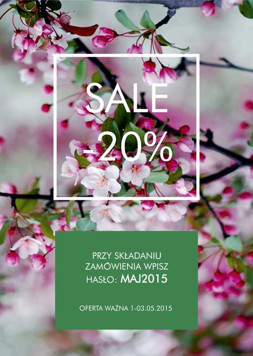 majowka minus 20 procent na wszystkie zamowienia purol design